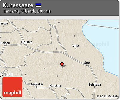 Shaded Relief 3D Map of Kuressaare
