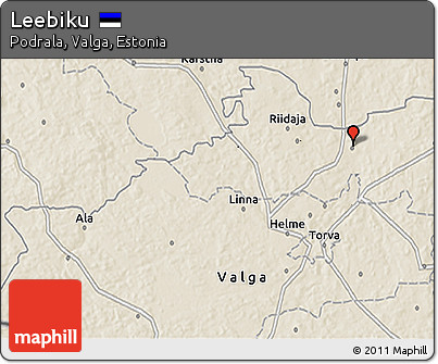 Shaded Relief 3D Map of Leebiku