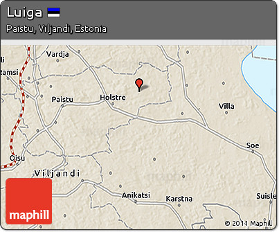 Shaded Relief 3D Map of Luiga