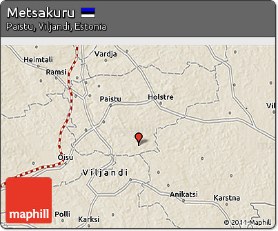 Shaded Relief 3D Map of Metsakuru