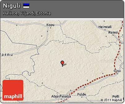 Shaded Relief 3D Map of Niguli