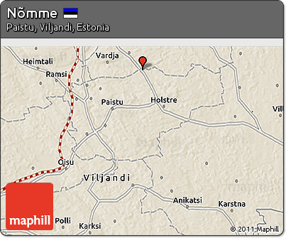 Shaded Relief 3D Map of Nõmme