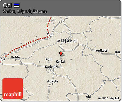 Shaded Relief 3D Map of Oti