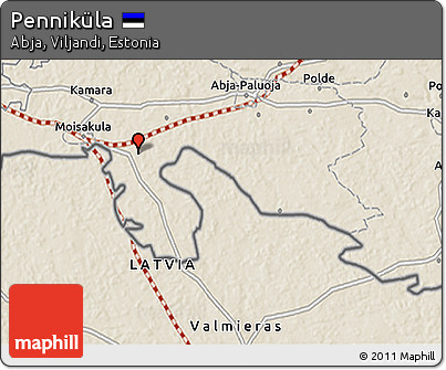 Shaded Relief 3D Map of Penniküla