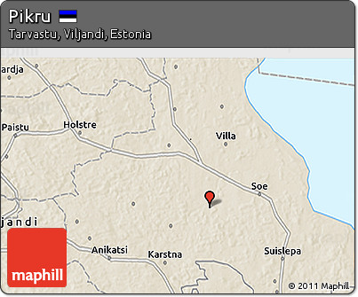 Shaded Relief 3D Map of Pikru