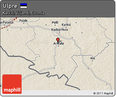 Shaded Relief 3D Map of Ülpre