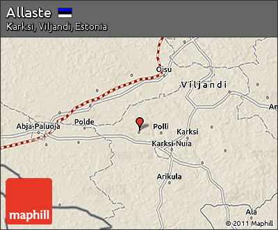 Shaded Relief 3D Map of Allaste