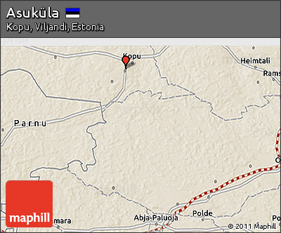 Shaded Relief 3D Map of Asuküla