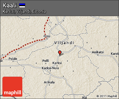 Shaded Relief 3D Map of Kaali