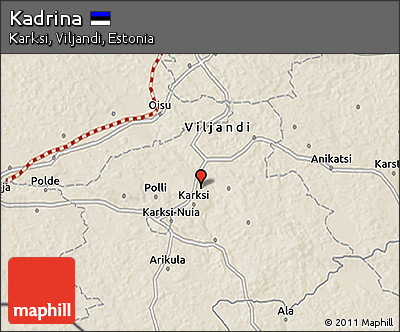 Shaded Relief 3D Map of Kadrina
