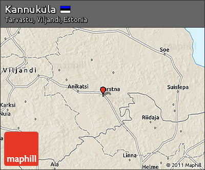 Shaded Relief 3D Map of Kannuküla