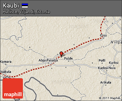 Shaded Relief 3D Map of Kaubi
