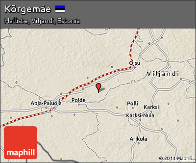 Shaded Relief 3D Map of Kõrgemäe