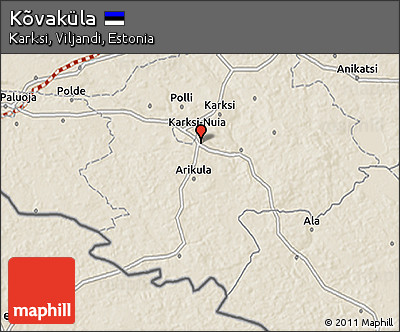 Shaded Relief 3D Map of Kõvaküla