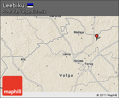 Shaded Relief 3D Map of Leebiku