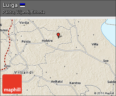 Shaded Relief 3D Map of Luiga