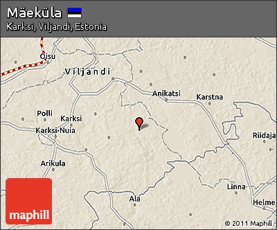 Shaded Relief 3D Map of Mäeküla