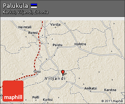 Shaded Relief 3D Map of Paluküla