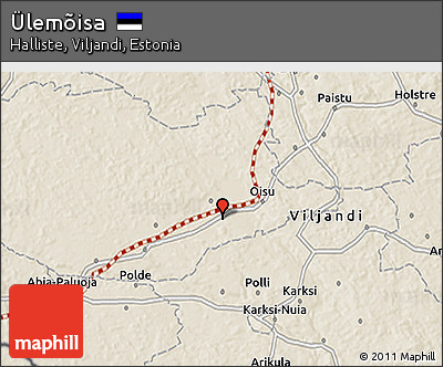 Shaded Relief 3D Map of Ülemõisa