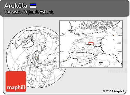 Blank Location Map of Aruküla