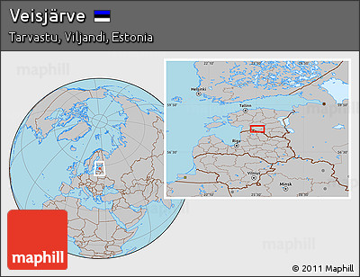 Gray Location Map of Veisjärve