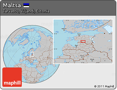 Gray Location Map of Maltsa