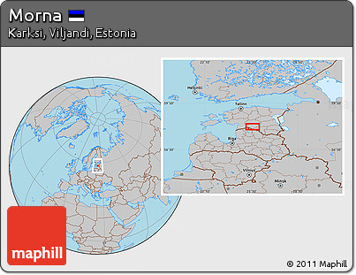 Gray Location Map of Morna