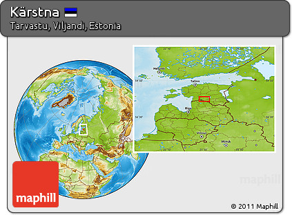 Physical Location Map of Kärstna