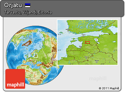 Physical Location Map of Orjatu