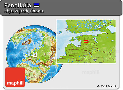 Physical Location Map of Penniküla