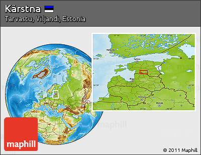 Physical Location Map of Kärstna