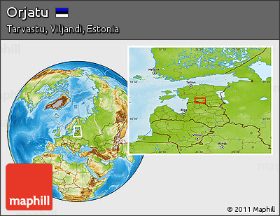 Physical Location Map of Orjatu