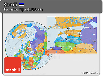 Political Location Map of Karuli