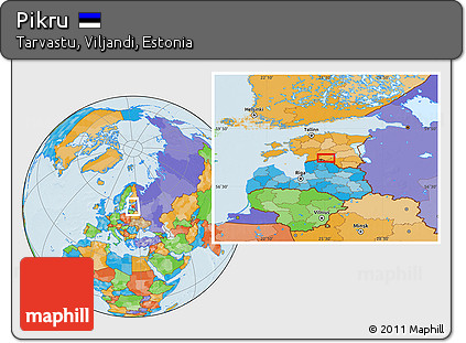 Political Location Map of Pikru