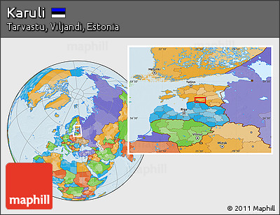 Political Location Map of Karuli