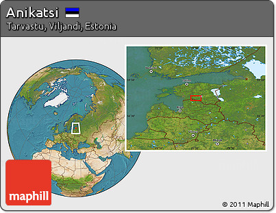 Satellite Location Map of Anikatsi