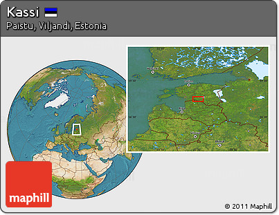 Satellite Location Map of Kassi
