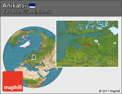 Satellite Location Map of Anikatsi