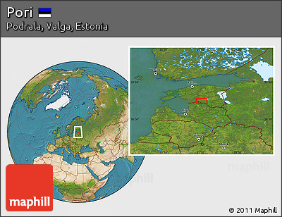 Satellite Location Map of Pori