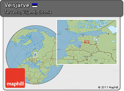 Savanna Style Location Map of Veisjärve