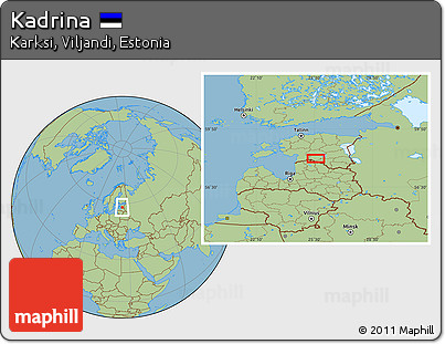 Savanna Style Location Map of Kadrina