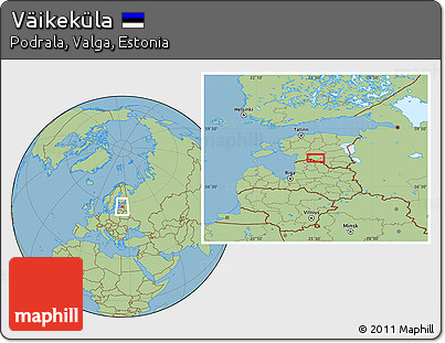 Savanna Style Location Map of Väikeküla