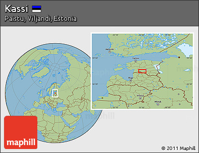 Savanna Style Location Map of Kassi