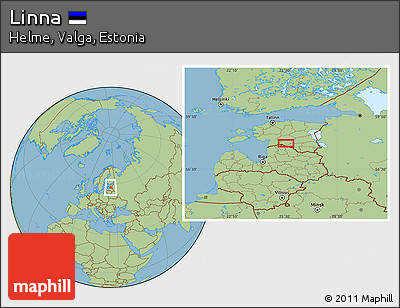 Savanna Style Location Map of Linna