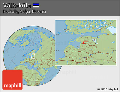 Savanna Style Location Map of Väikeküla