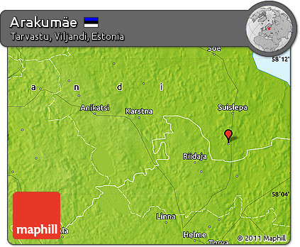 Physical Map of Arakumäe