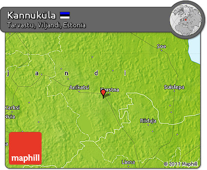 Physical Map of Kannuküla