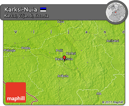 Physical Map of Karksi-Nuia