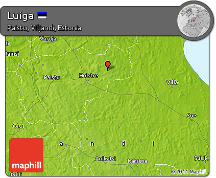 Physical Map of Luiga