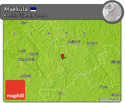 Physical Map of Mäeküla